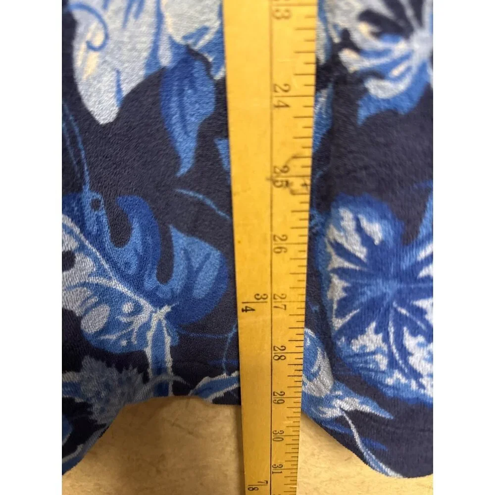 Polo Ralph Lauren Men's Camp Shirt Slim Fit Floral Blue Button Pocket XL